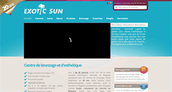 Desktop Screenshot of exoticsun.be